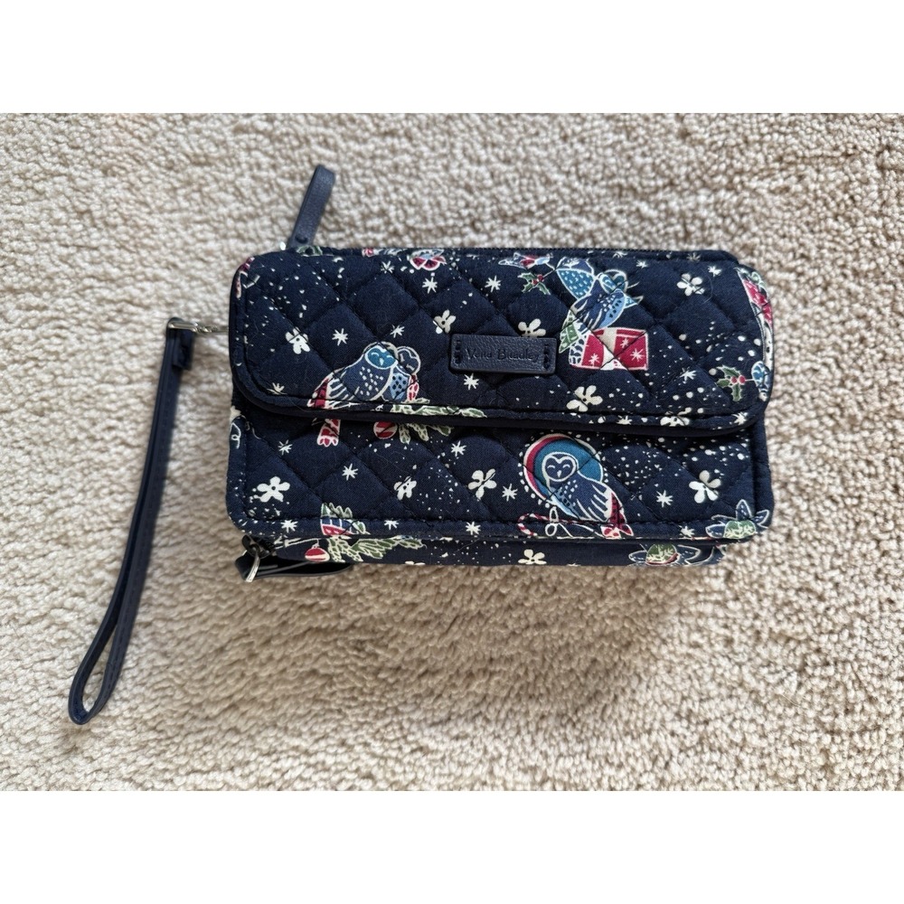 Vera Bradley Holiday‎ Owls RFID All-in-one Crossbody Wallet/Wristlet READ